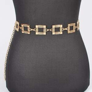 Square Metal Plus Size Chain Belt